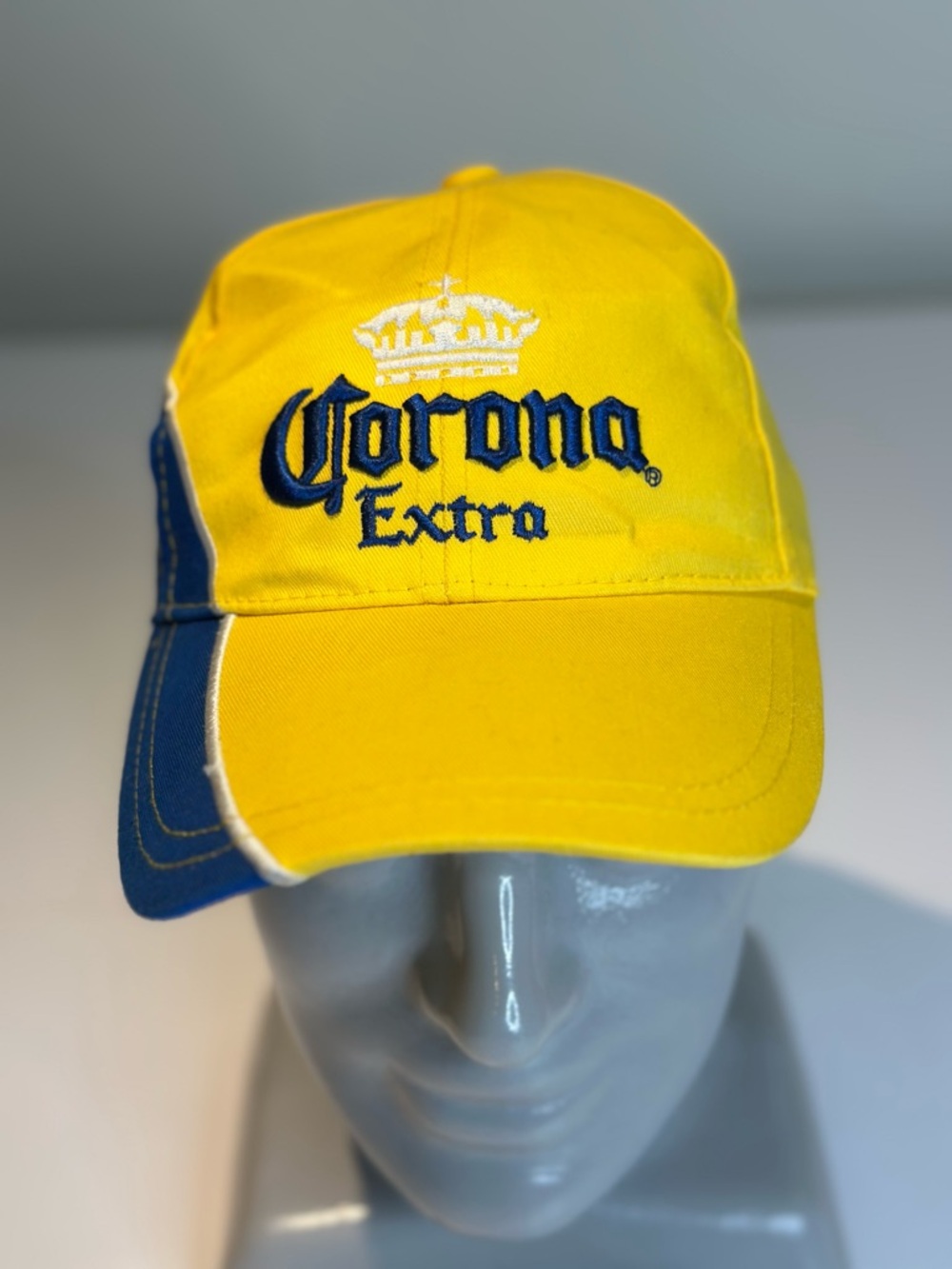 Corona Yellow and Navy Logo Baseball Hat